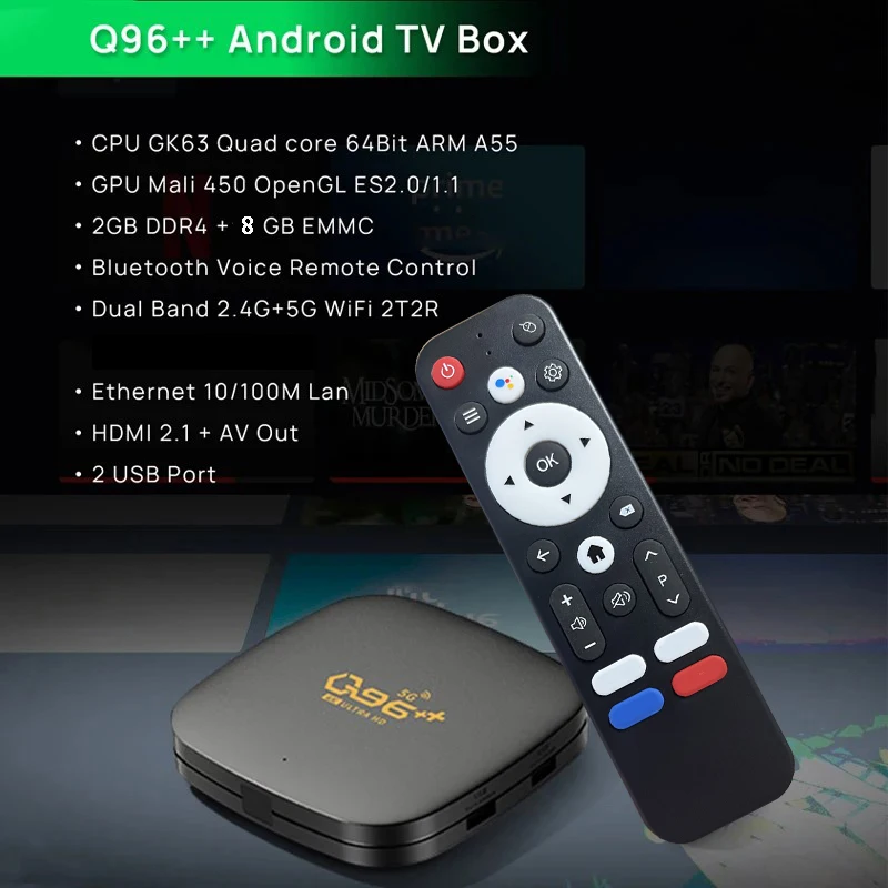 WIFI 4G 5G HD 4K pk Q96 MAX TV Box فك التشفير أندرويد 13 مشغل الوسائط أندرويد رباعي النواة Q96 PlusPlus Smart TV Box