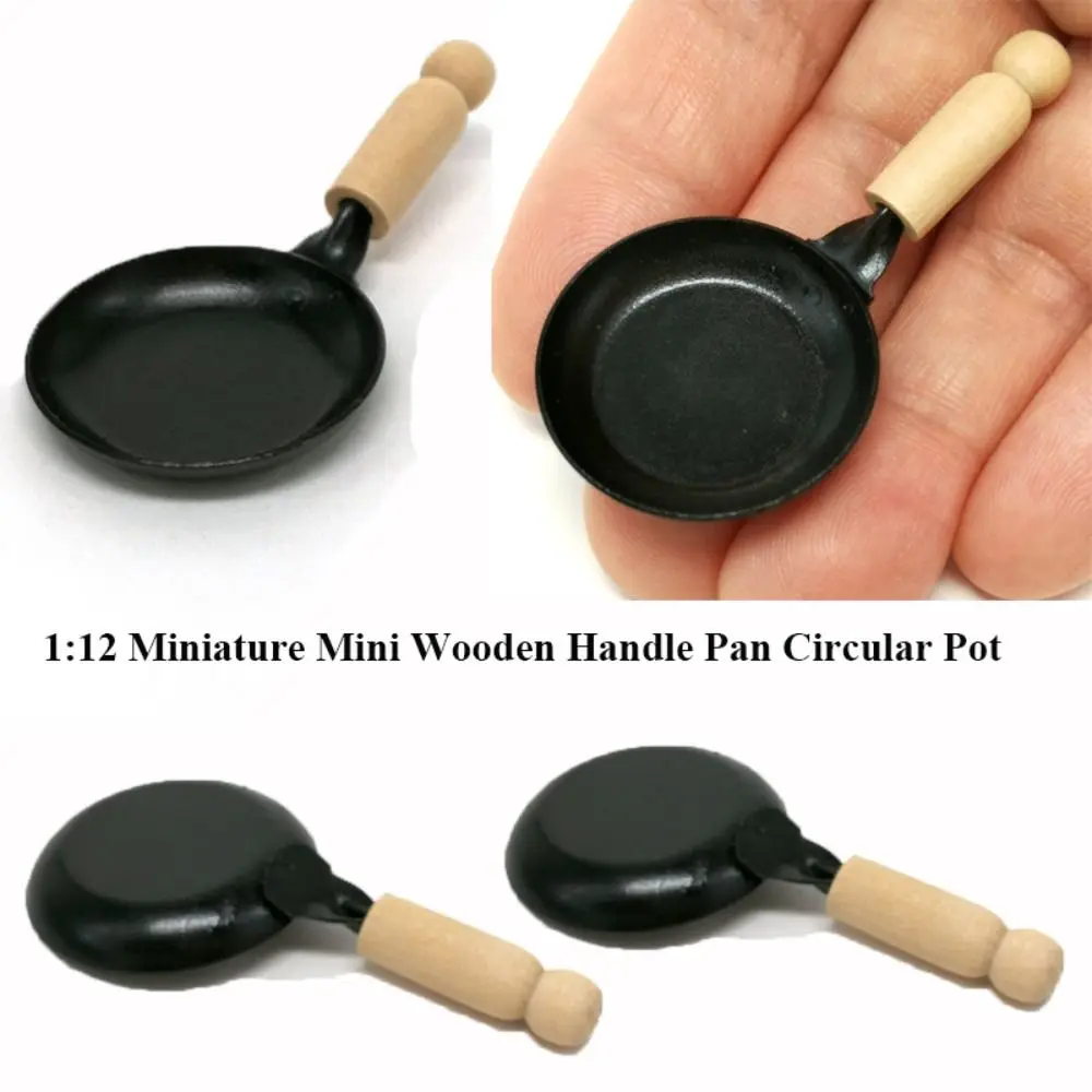 1:12 Miniature Pan New Hot Kids Children Circular Pot Cooking Ware Dollhouse Decoration