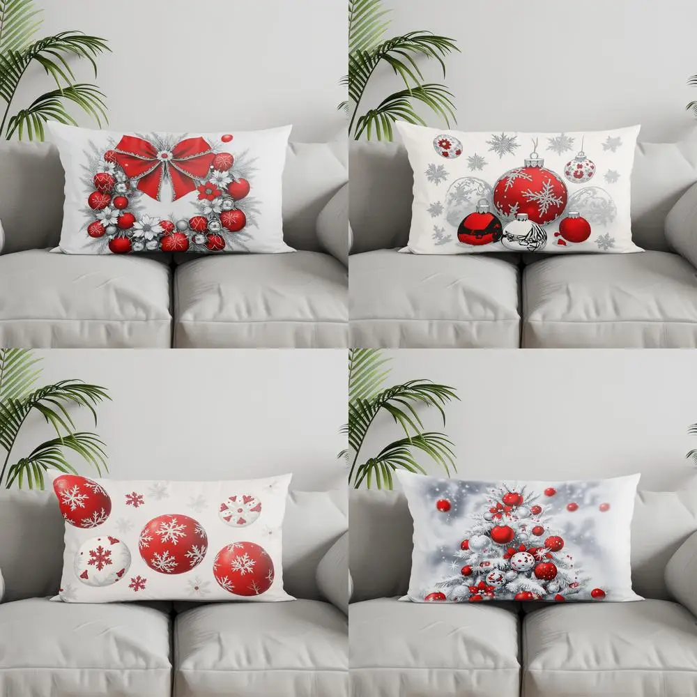 ديكور المنزل عيد الميلاد إكليل القوس وسادة غطاء مناسبة ل أريكة غرفة نوم سيارة وسادة غطاء وسادة مستطيلة الظهر وسادة #1