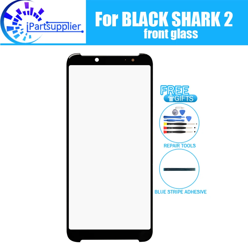 For Xiaomi BLACK SHARK 2 Front Glass Screen Lens 100% New Front Touch Screen Glass Outer Lens for BLACK SHARK 2 +Tools