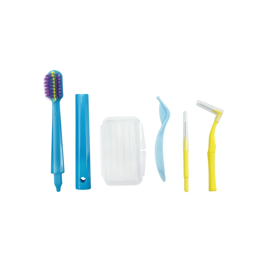 Orthodontic Dental Cleaning Kit Travel Oral Hygiene Kit Interdental Brush Orthodontic Wax Travel Dental Kit Portable Toothbrush