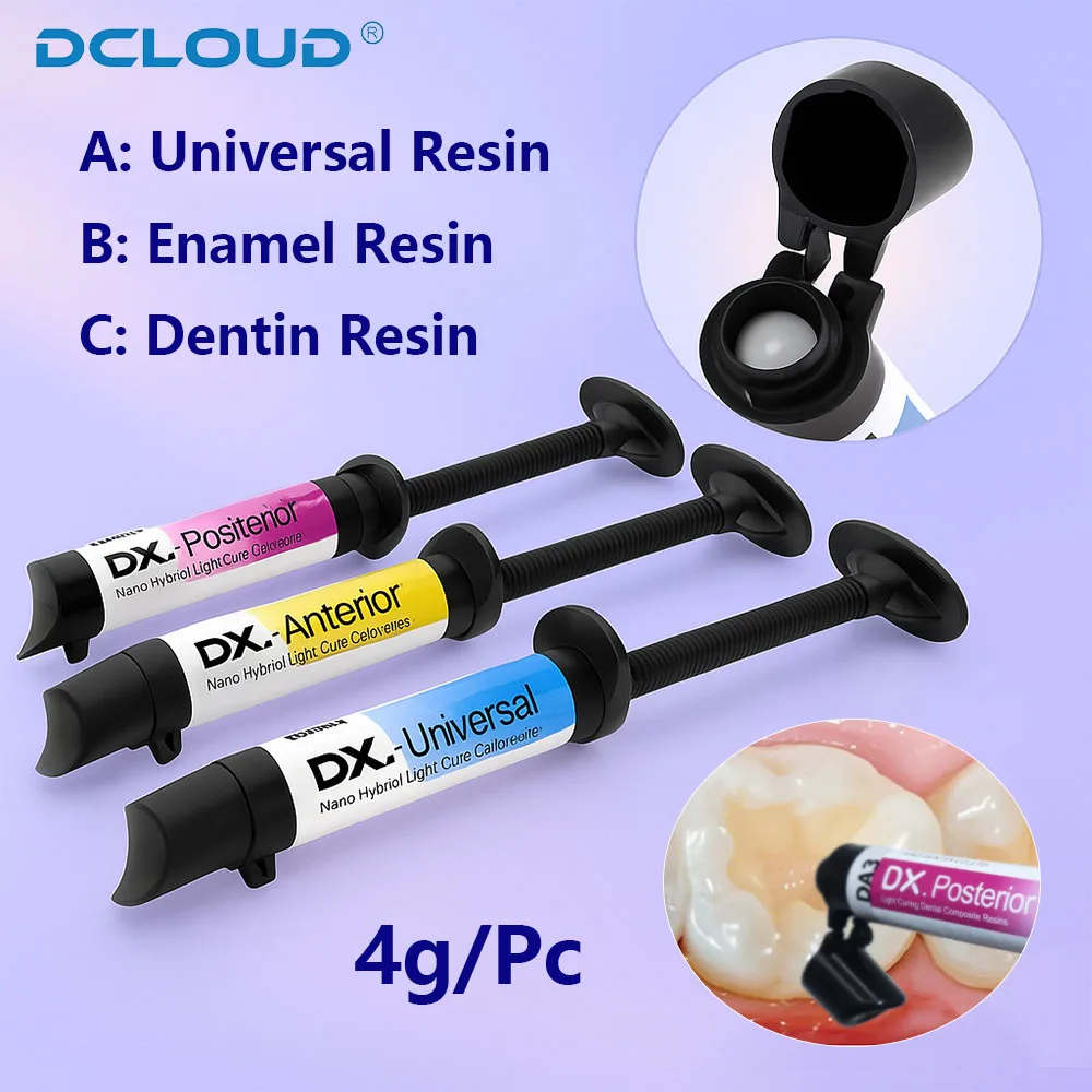 

4g/Syringe Dentex Dental Nano Hybrid Composite Resin Light Cure Bond Orthodontic Adhesive Bonding Agent Acid Etching Gel A2 A3