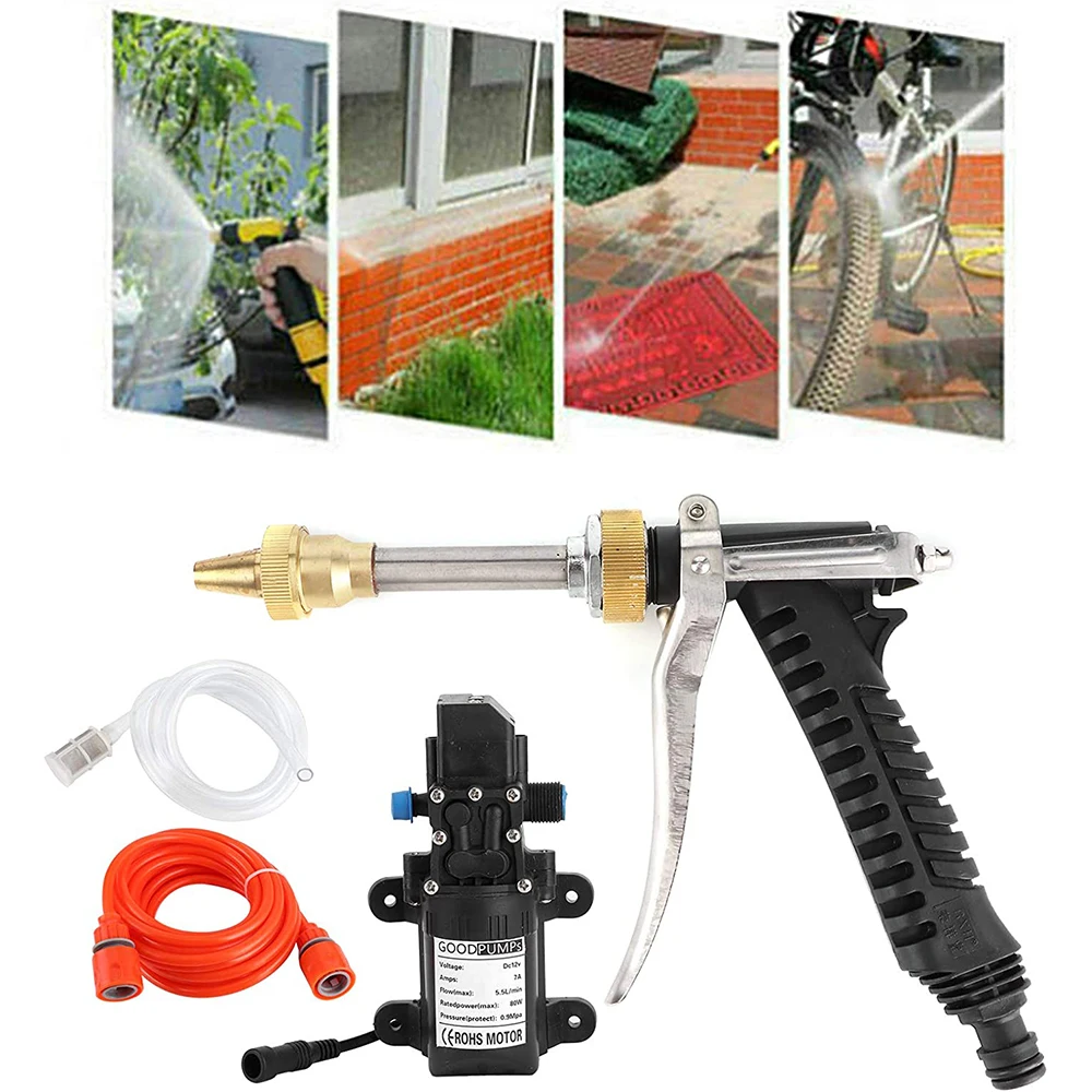 12V Car Washer Pump High Pressure Car Electric Washer Wash Pump Set Portable Auto Washing Cleaning Machine Kit Washer Sprayer