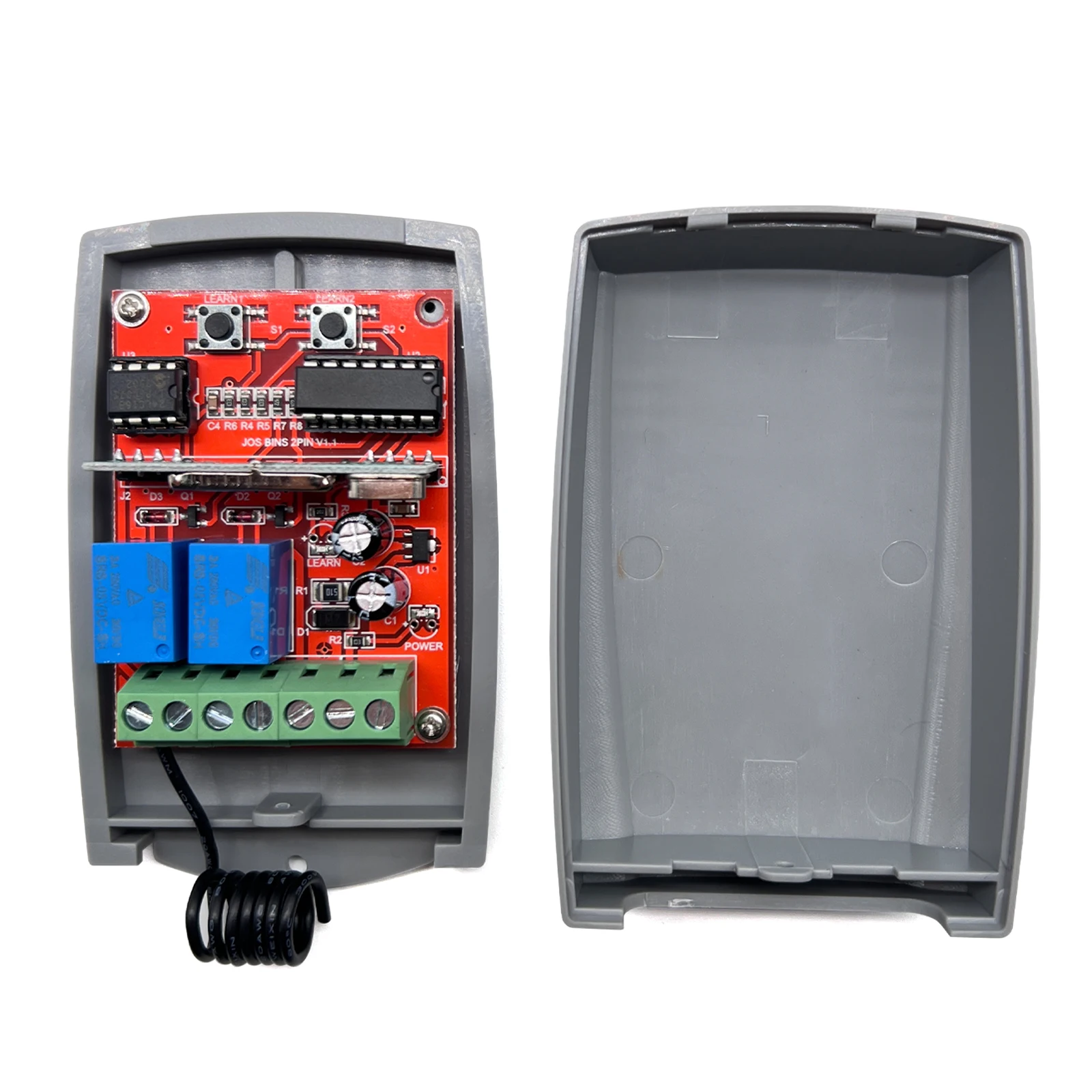 Universal Garage Remote Control 433MHz Receiver 2CH For 433.92MHz Garage Door Opener Gate Control Transmitter Switch