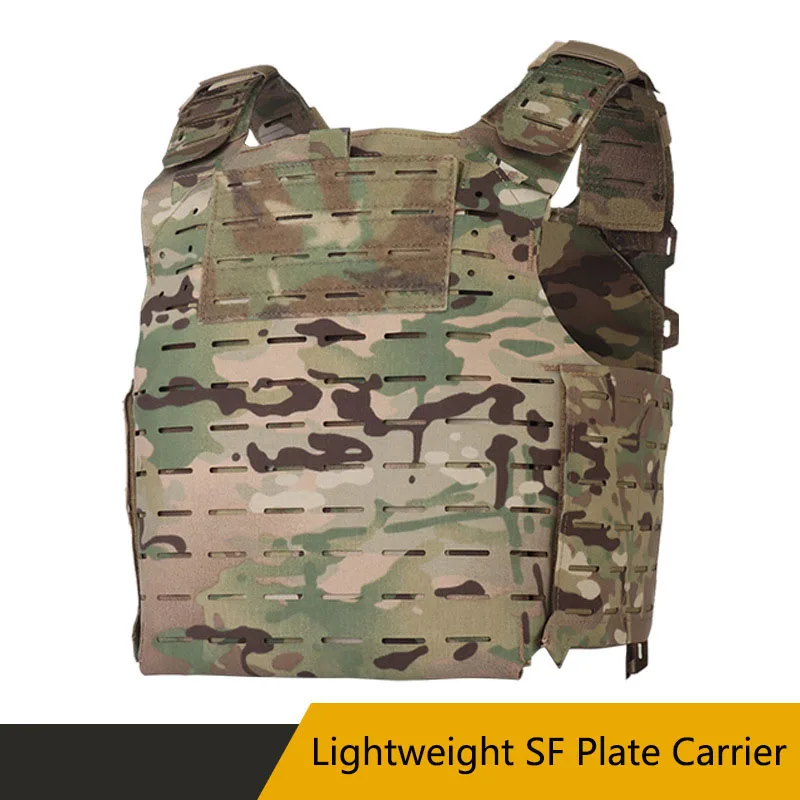 

Lightweight SF Plate Carrier, Camouflage Tactical Vest, Adjustable Shoulder Design, Adapt to MOLLE System, Tactical Equipment