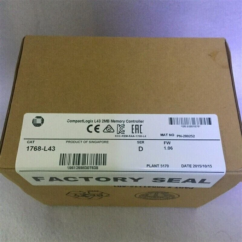 

New Factory Sealed 1768-L43 SER D CompactLogix L43 Controller 1768L43