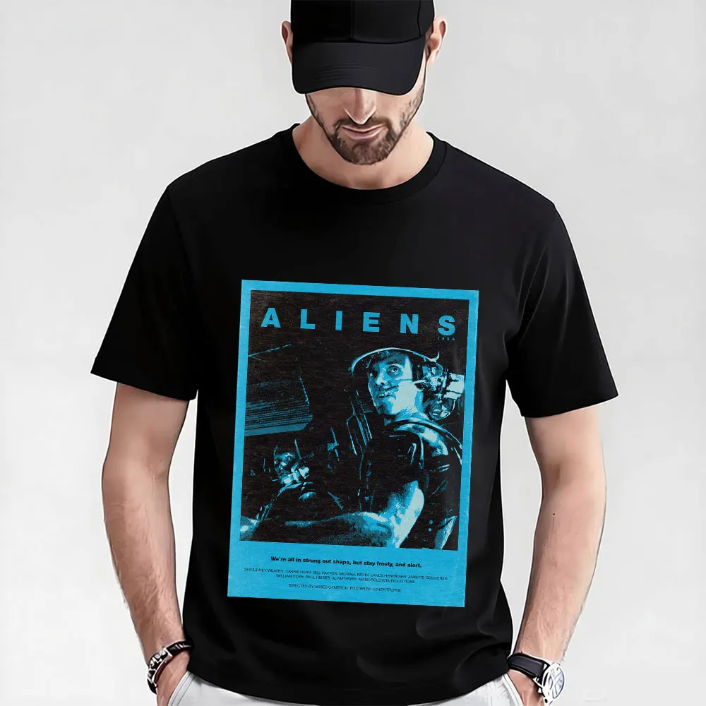 

Retro Horror movie Alien Sic-Fi Gift T-Shirt Weyland Xenomorphe Graphic clothes 0320 Large size tops S-6XL 100% cotton print Tee