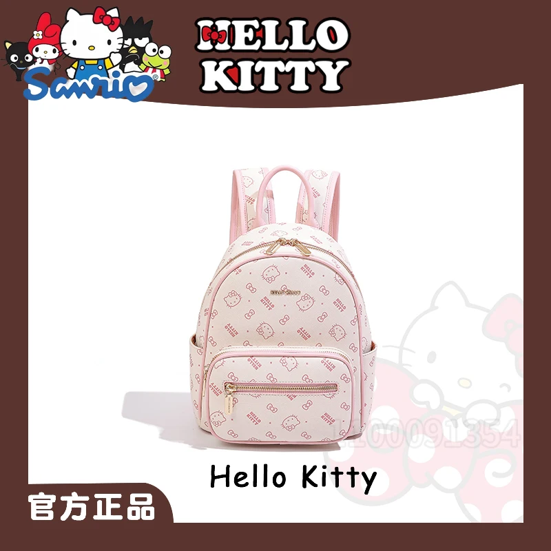 

Sanrio Hello Kitty New Mini Backpack Luxury Brand Original Cartoon Pink Women's Backpack Leisure Travel Lightweight Backpack