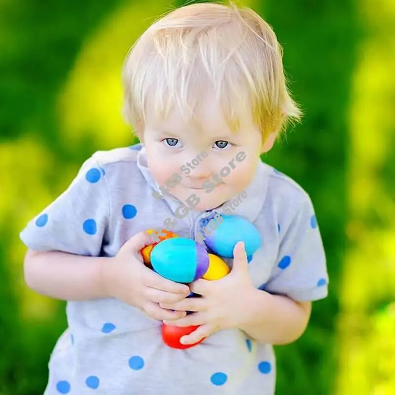 

12 шт. деревянные яйца окрашенные поддельные пасхальные яйца неокрашенные поддельные деревянные яйца для поделок, пасхальные украшения-AT48