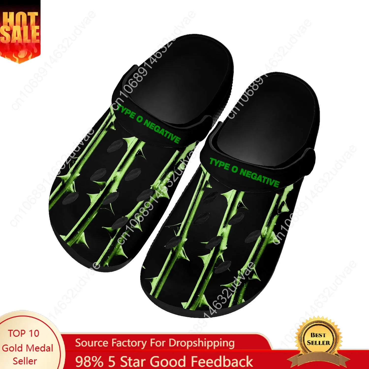 

O Negative Water Shoes Mens Womens Comfortable Fashion Home Garden Clogs Customizd Sandals Beach Breathable Hole Slippers