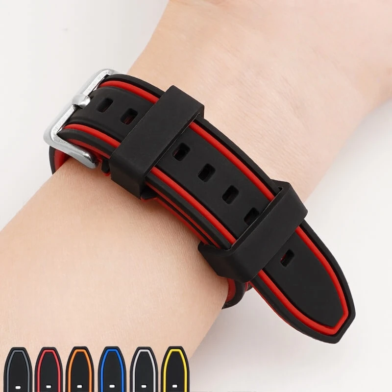 22 mm Silikonarmband für Samsung Galaxy Watch 46 mm 3 45 mm Sport-Schnellverschluss-Uhrenarmband für Huawei Watch GT 2 3 46 mm/Amazfit GTR