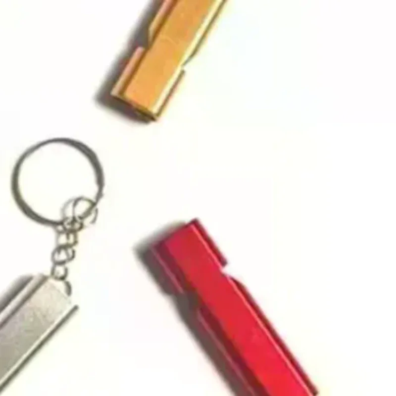 

Двухчастотный свисток для выживания, плоский металлический свисток для походов на открытом воздухе, альпинизма, аварийный свисток, сувениры для черлидинга