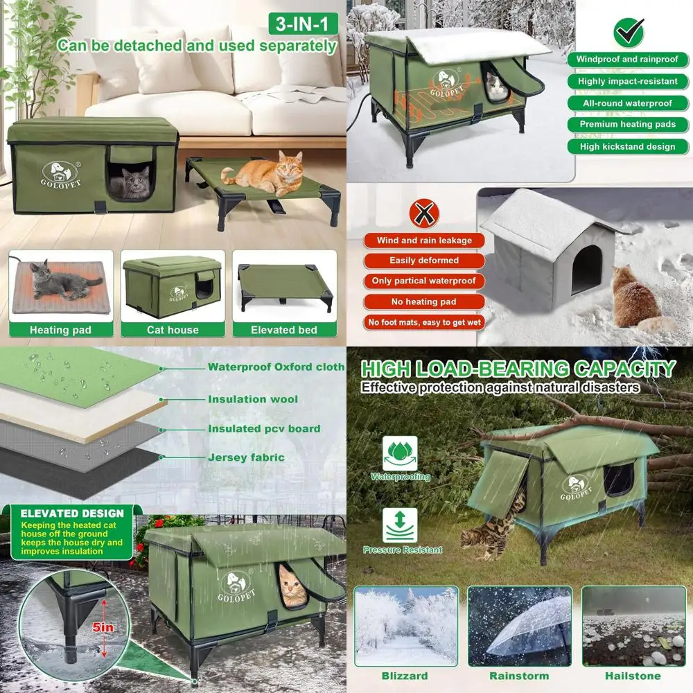 

Waterproof, Insulated Outdoor Cat Shelter 21x17x17