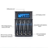 U75B 4 Slot AA/LR03 NiMH Rechargeable Batteries LR03 LCD Display Intelligent