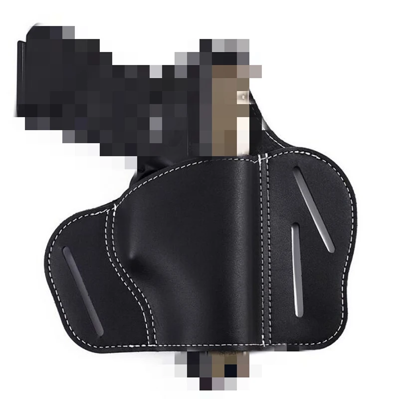 Right Hand Leather Gun Holster Tactical Gun Belt Holster For Universal Gun G17 M9 Pistol