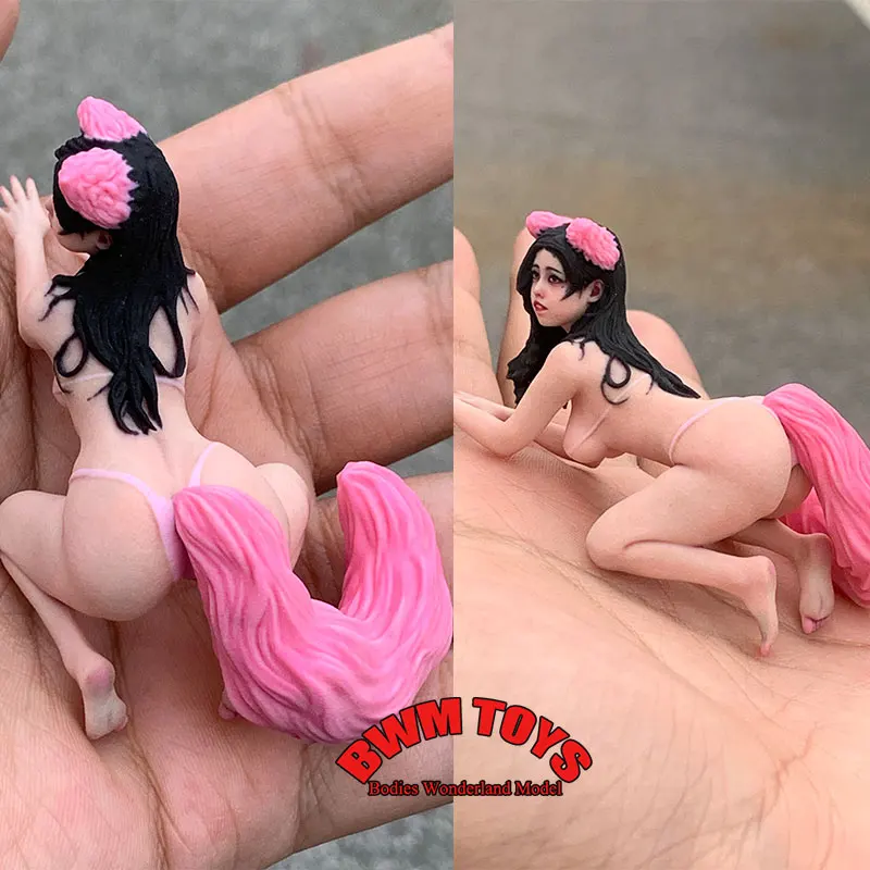 

Handmade 1/16 1/18 Scale Female Soldier Miniature Cosplay Sexy Fox Goddess Super Realistic Desktop Sculpture Ornament