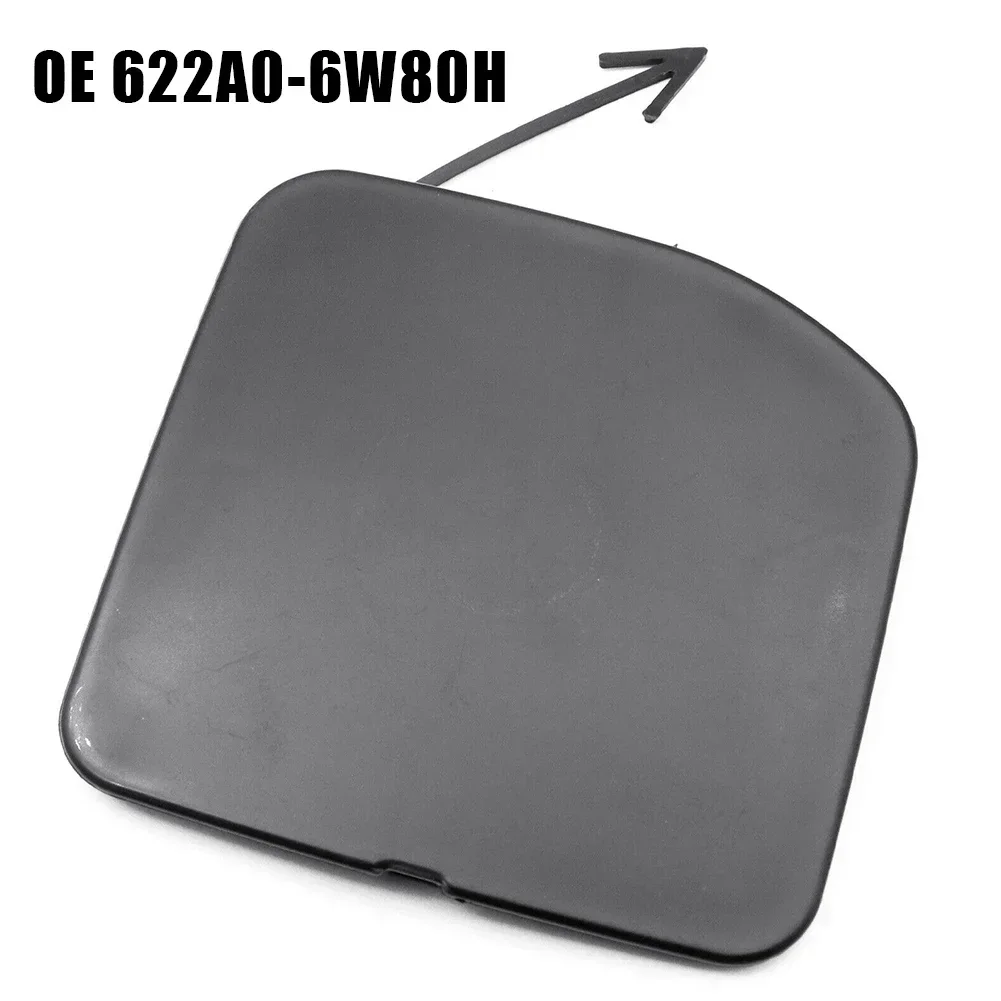Carhome 1 X Car Bumper Tow Hook Cover Cap Black (Unpainted) ABS For Nissan Versa Sedan 2015-2016 High Quality Exterior Car Parts