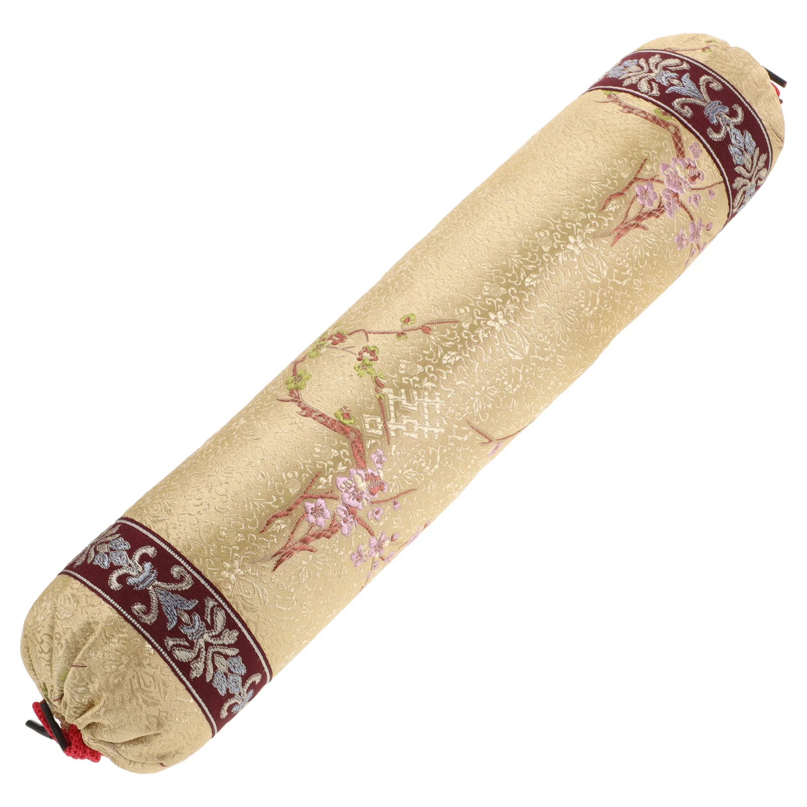 

Small Round Pillowcase Chinese Style Buckwheat Neck Lumbar Pillow Traditional Decorative Sofa Bed Cushion Throw