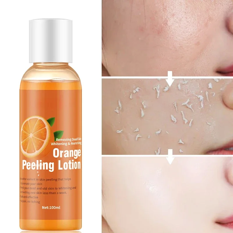 100ML Orange Peel Lotion Exfoliating Mousse Deep Exfoliating Cleansing All Skin Types Face Wash Smoothing Moisturizing Skin