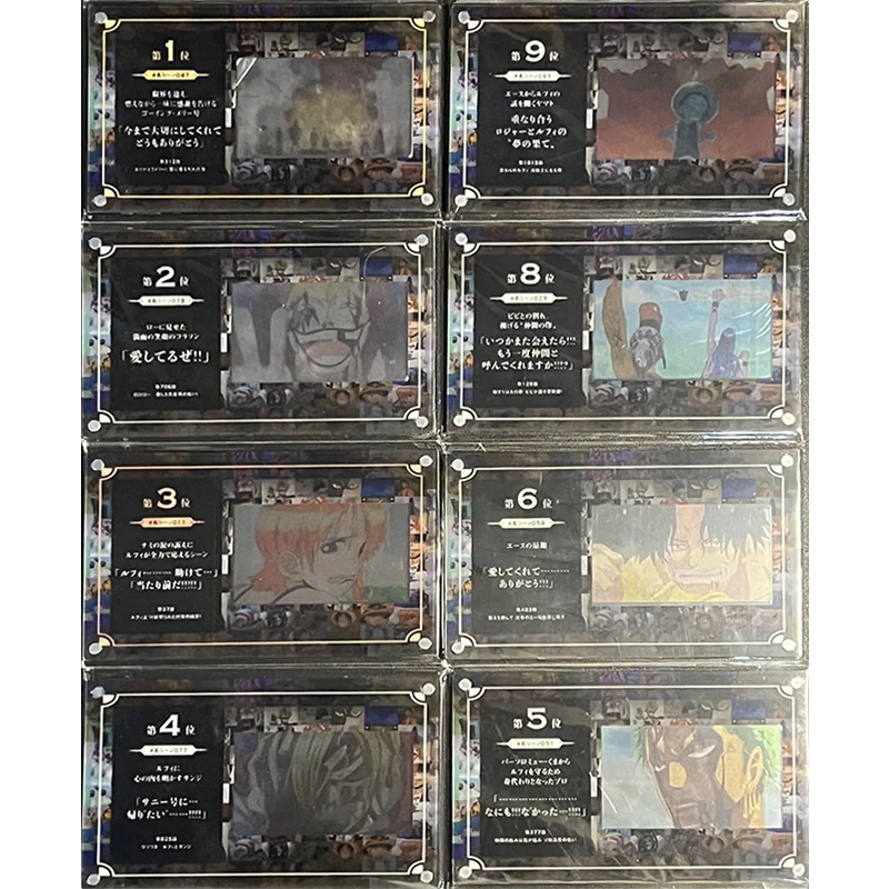 

Anime One Piece Monkey D Luffy Sanji Portgas D Ace Roronoa Zoro Nami Collection Cards Christmas Birthday Gifts Children's Toys