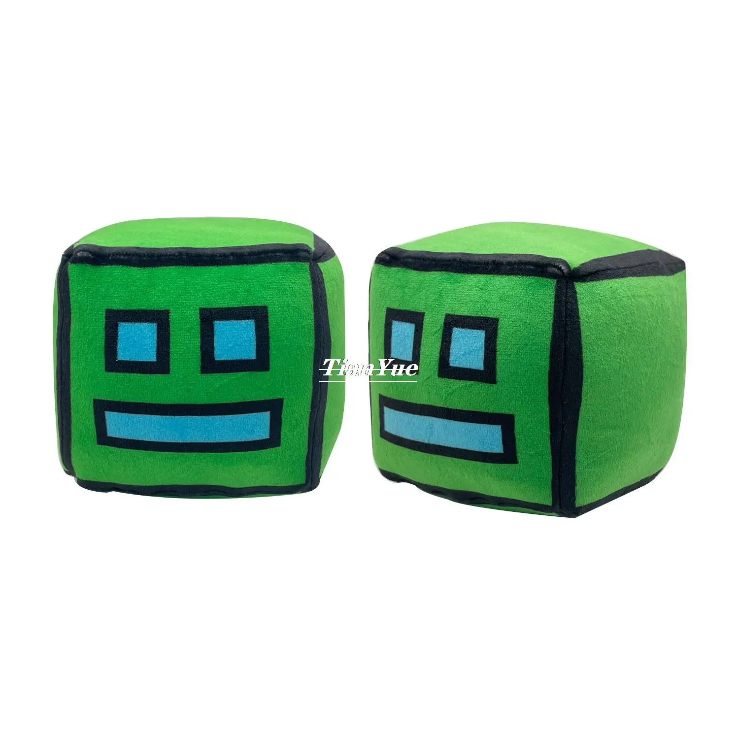 Cute Geometry dash Children\'s soft cube Stuffed Pussy Christmas Gift Toys 12cm