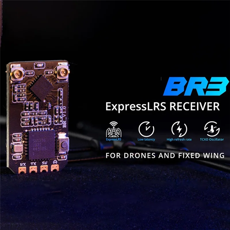 【НОВИНКА】для приемника Bandit BR3 ELRS 915 МГц Expresslrs 915, встроенный TCXO с Т-антенной для FPV Racer Drone
