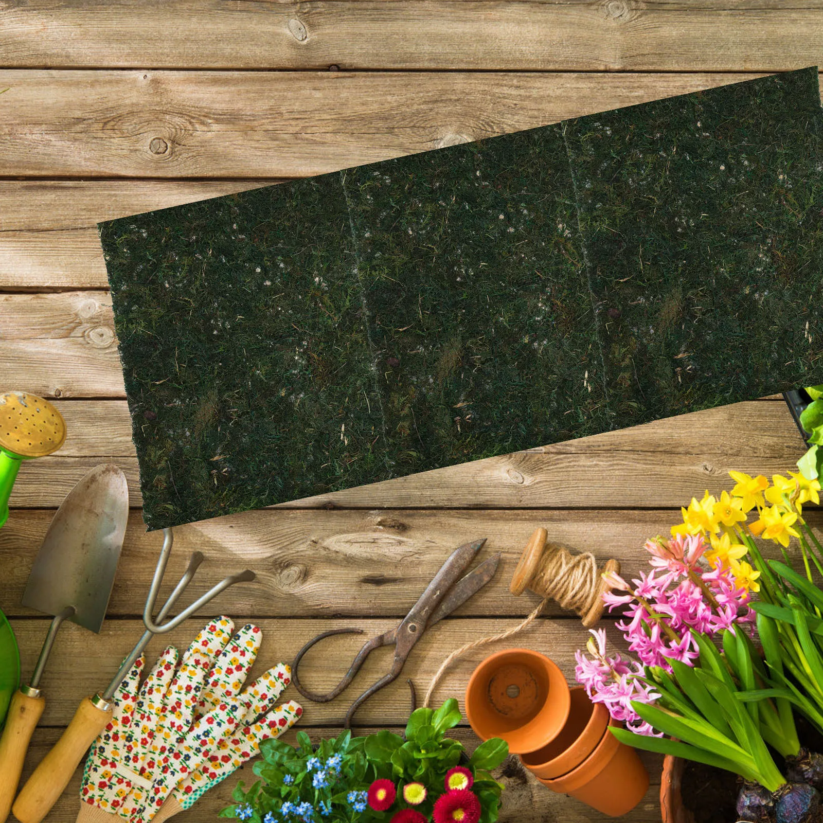 

1 Roll Artificial Moss Mat Realistic Simulation Lawn Turf for Window Garden Micro Landscape Artificial Moss Turf