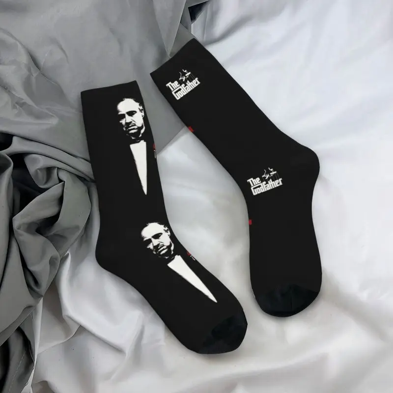 Chaussettes provoqué The Godfather Artwork pour hommes et femmes, chaussettes chaudes à la mode, chaussettes Movie Crew