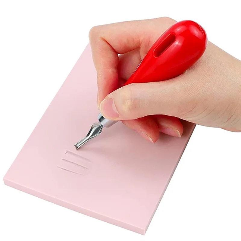 

AB39-5 упаковок резиновых блоков для резьбы по штампам с режущими инструментами и резиновым валиком Brayer для гравюры и больших поделок