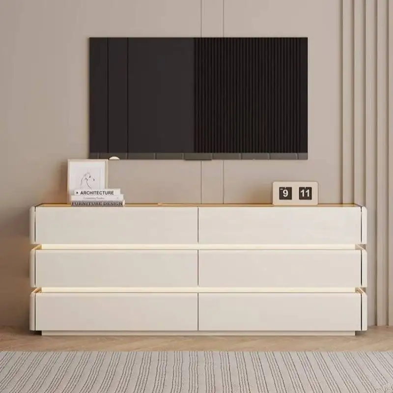 

High Simple Tv Cabinet Modren White Storage Luxury Apartments Tv Cabinet Nordic Designer Long Fernsehtisch Furniture For Home