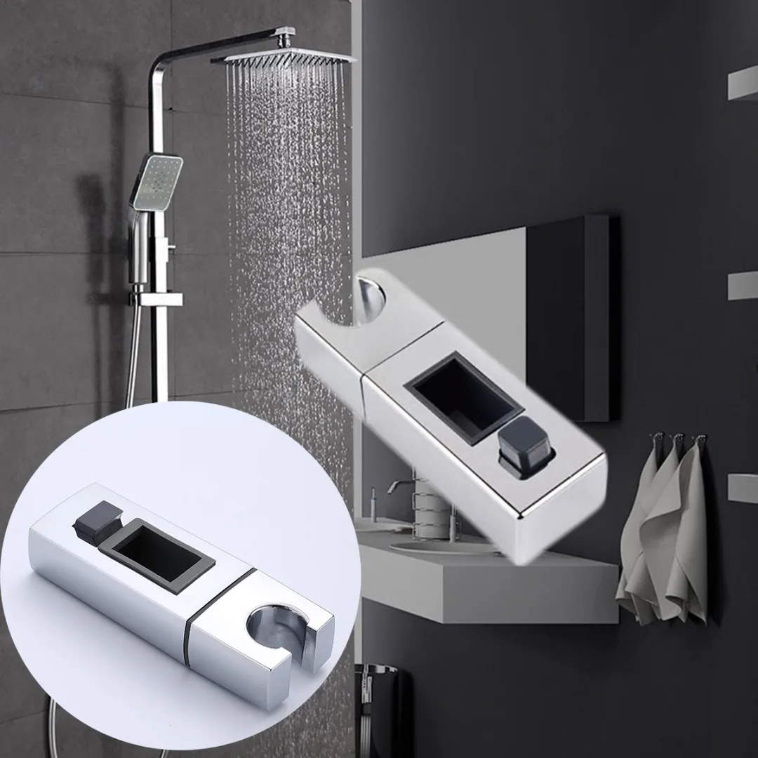 1PC regolabile cromato bagno soffione doccia supporto Riser Rail staffa Slider