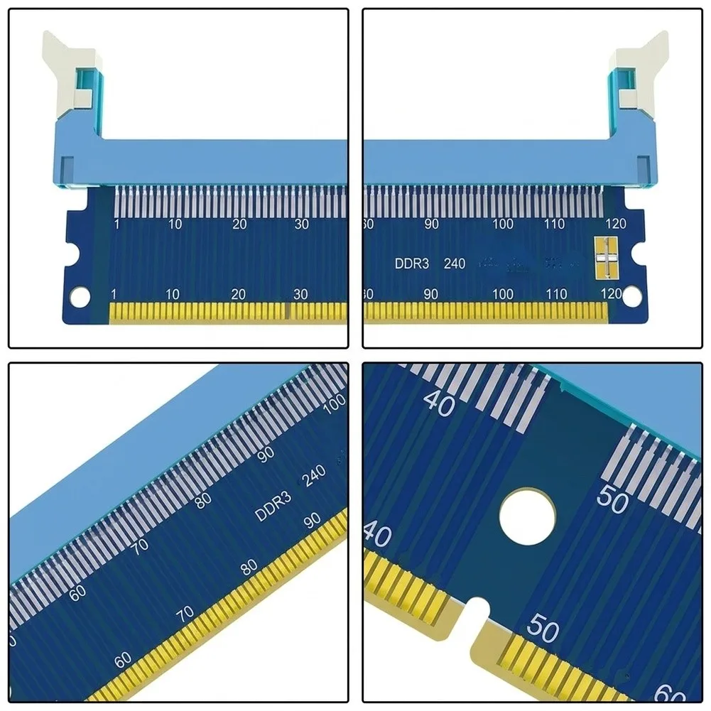 DDR3 DDR4 DDR5 Memory Protective Test Card Adapter with Retention Clips and Extension Board for Safe Installation