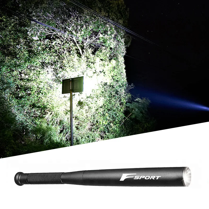 Car LED Flashlight Waterproof Telescopic Powerful Outdoor Zoom Stick for For Lexus LFA ISF GSF RCF F SPORT Ct Gs Nx Es If Lc Ls