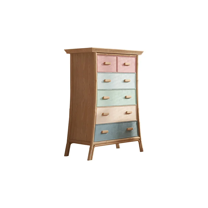 

Light Luxury Solid Wood Locker Nordic Modern Chest of Six Drawers Creative Cabinet Storage Bedroom Cabinet