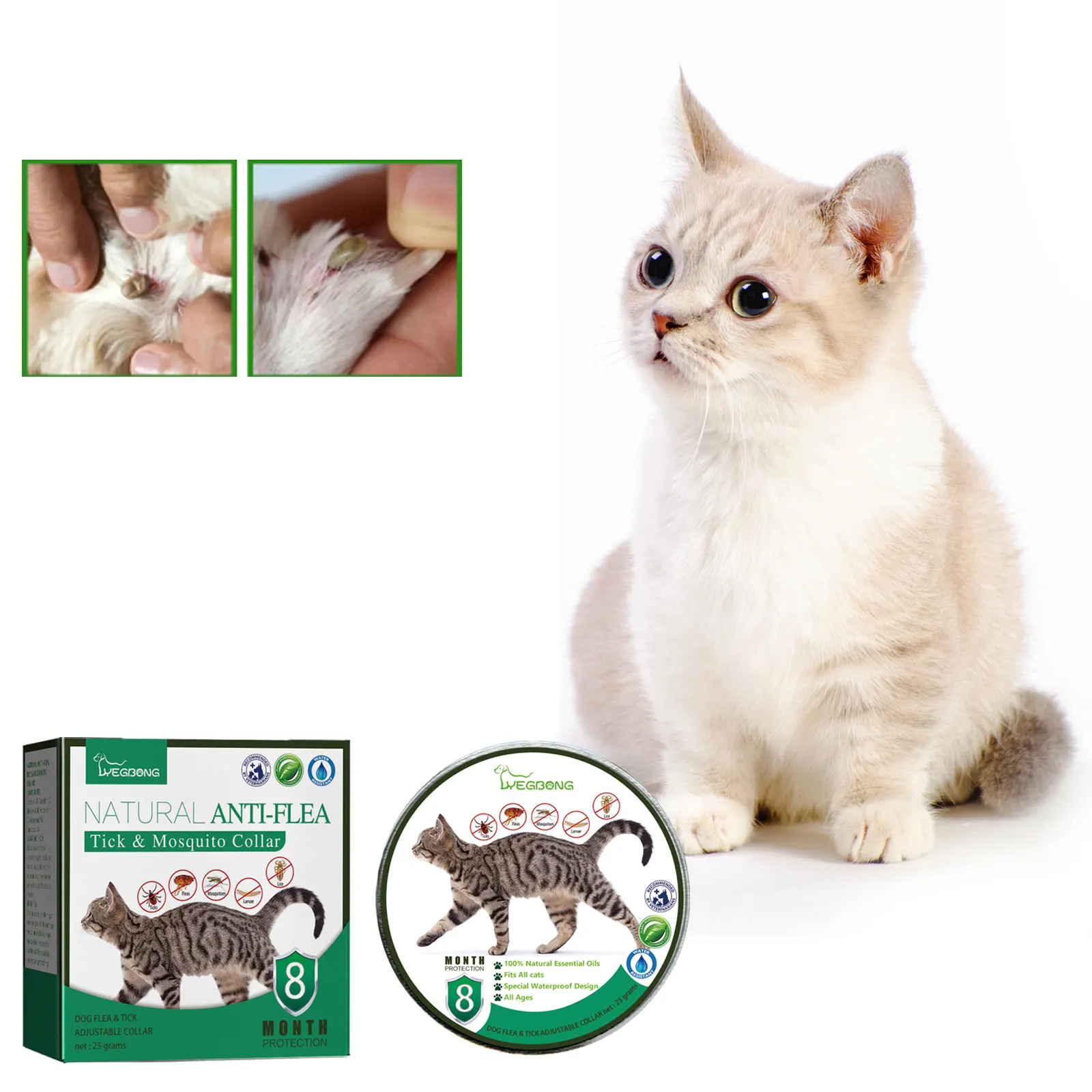 

Anti Flea Tick Collar Cat Mite Prevention Relief Itchy Adjustable Anti Mosquito Insect Repellent Puppy Pest Control Pet Supplies