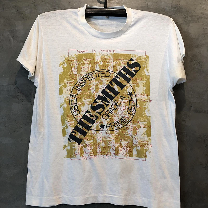 Smiths Band American Cec Lazy Style Shoulder Drop Short Sleeve Chic Hip Hop Small Audience Unisex T-Shirt Cotton Youth Summer