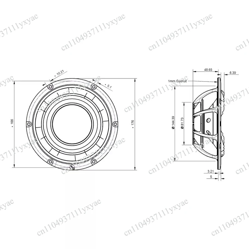 Z-008 Denmark PURIFI 6.5 Inch 6TT6.5PR-01A PURIFI Neutral Technology Passive Radiator Home Audio Speaker 1PCS