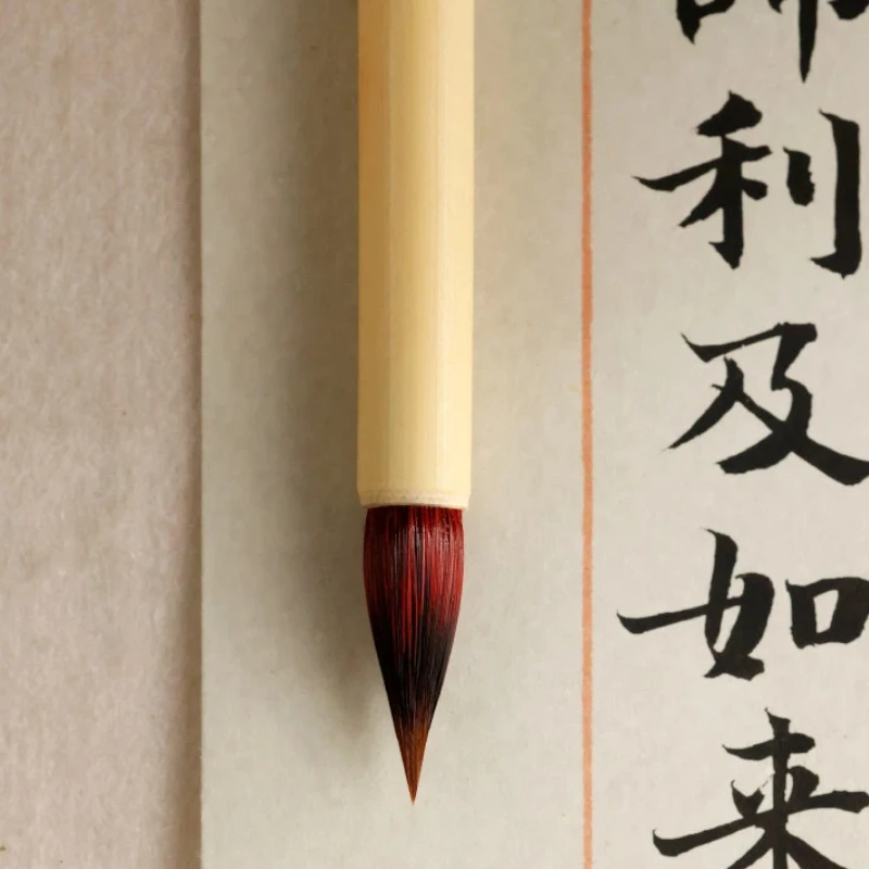Woolen Mixed Hair Chinese Calligraphy Brush Traditional Chinese Painting and Line Drawing Brush Regular Script Writing Brush Pen