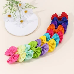 12pc Set Girls Hair Clips Colorful Ribbon Bows Colorful Beautiful Fashion Hair Accessories Girls Headwear Kids Hair Pin