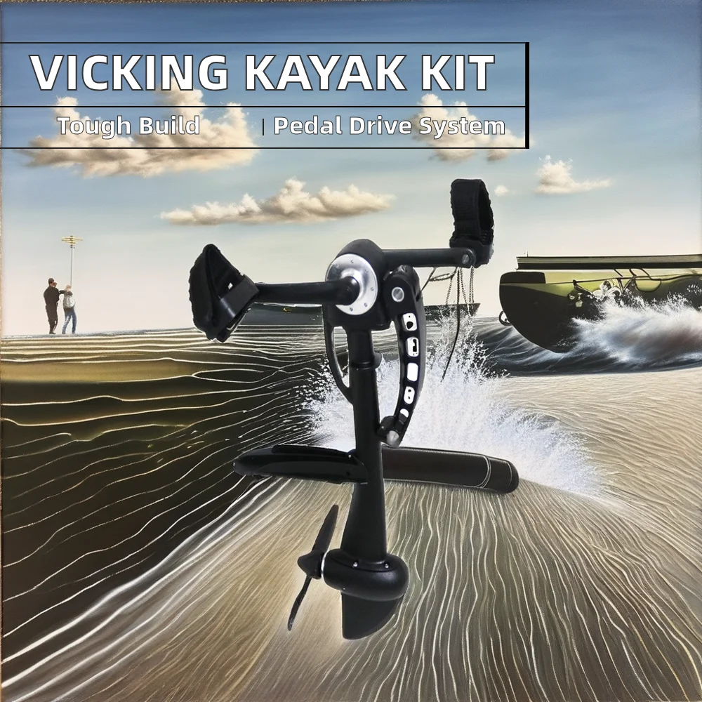 Vicking Marine Pedal Drive Fishing Kayak System Universal Steel Aluminum Hull Plastic Propeller Fider Mount for Drifting