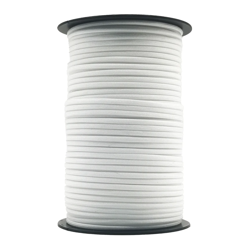 50/100M 7-adriges Fallschirmseil 550 4mm Outdoor Polyester Parachute-Seil Camping Überlebens-Zeltseil Gebündelte Wäscheleine – Detail 7