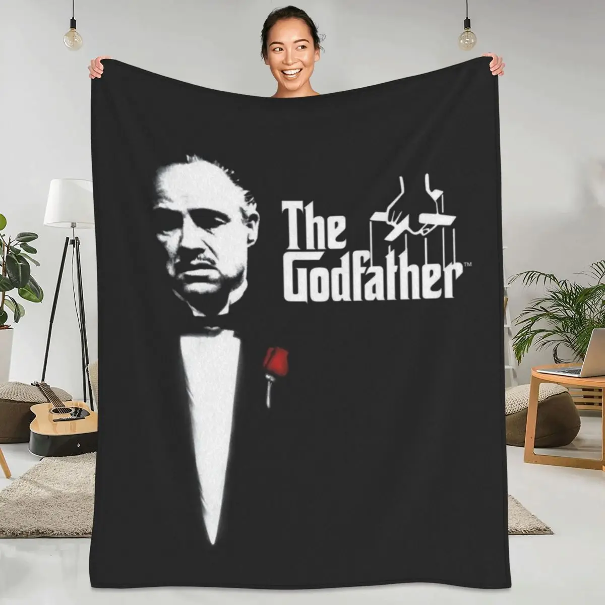 

The Godfather Blanket Film Rose Mafia Camping Flannel Bedding Throws Warm Soft Bedroom Custom DIY Bedspread Gift