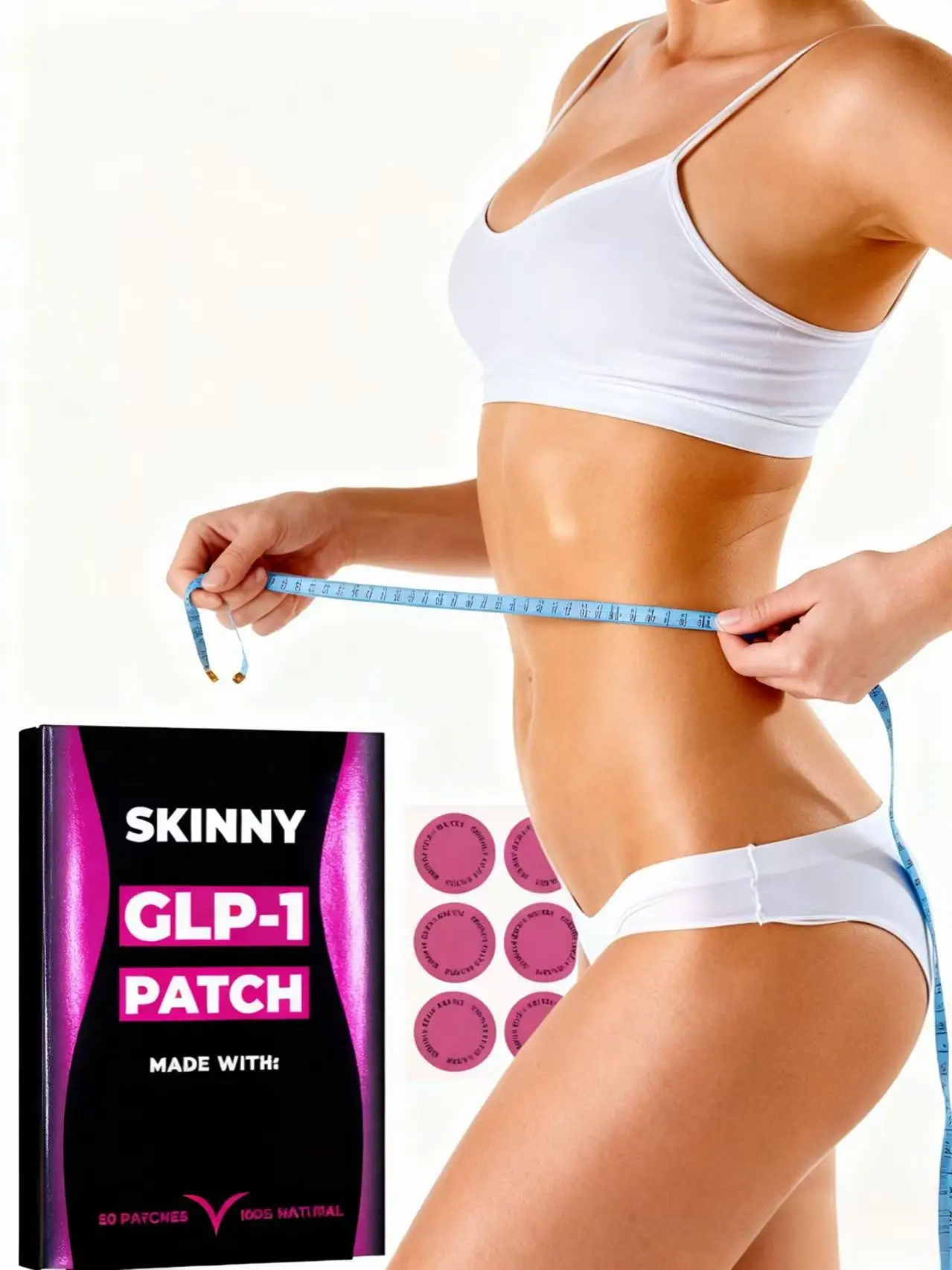 

GLP - 1 Body Patch, 60 Patches for Appetite Control & Metabolism Support, Plant - based Formula