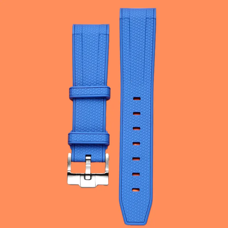 Correa de reloj de 20mm para Omega × Swatch, correa de reloj de goma curvada de marca compartida Planet y Rolex con hebilla