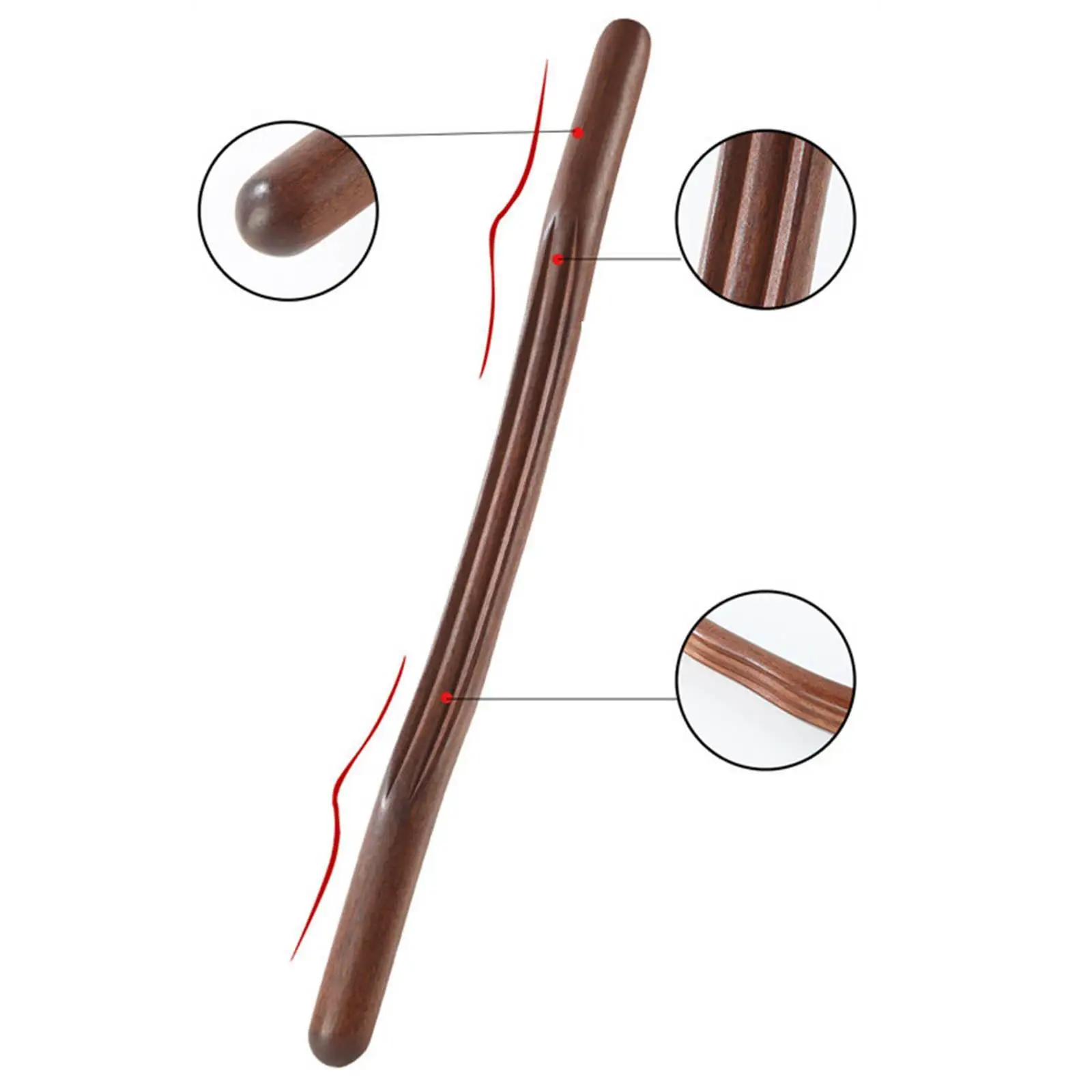 

Wood Massager Stick Handheld Easy to Use Lightweight Wood Guasha Scraping Sticks Gua Sha Scraping Massage Tool for Leg Shoulder
