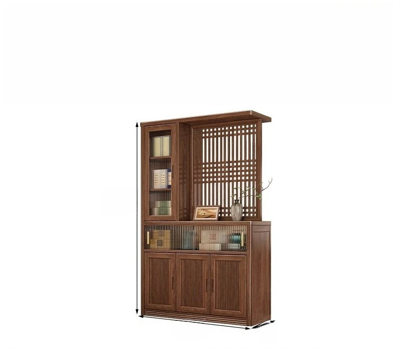 

Шкаф на крыльце из цельного дерева, шкаф-перегородка для входа из черного ореха, встроенный шкаф для хранения у стены