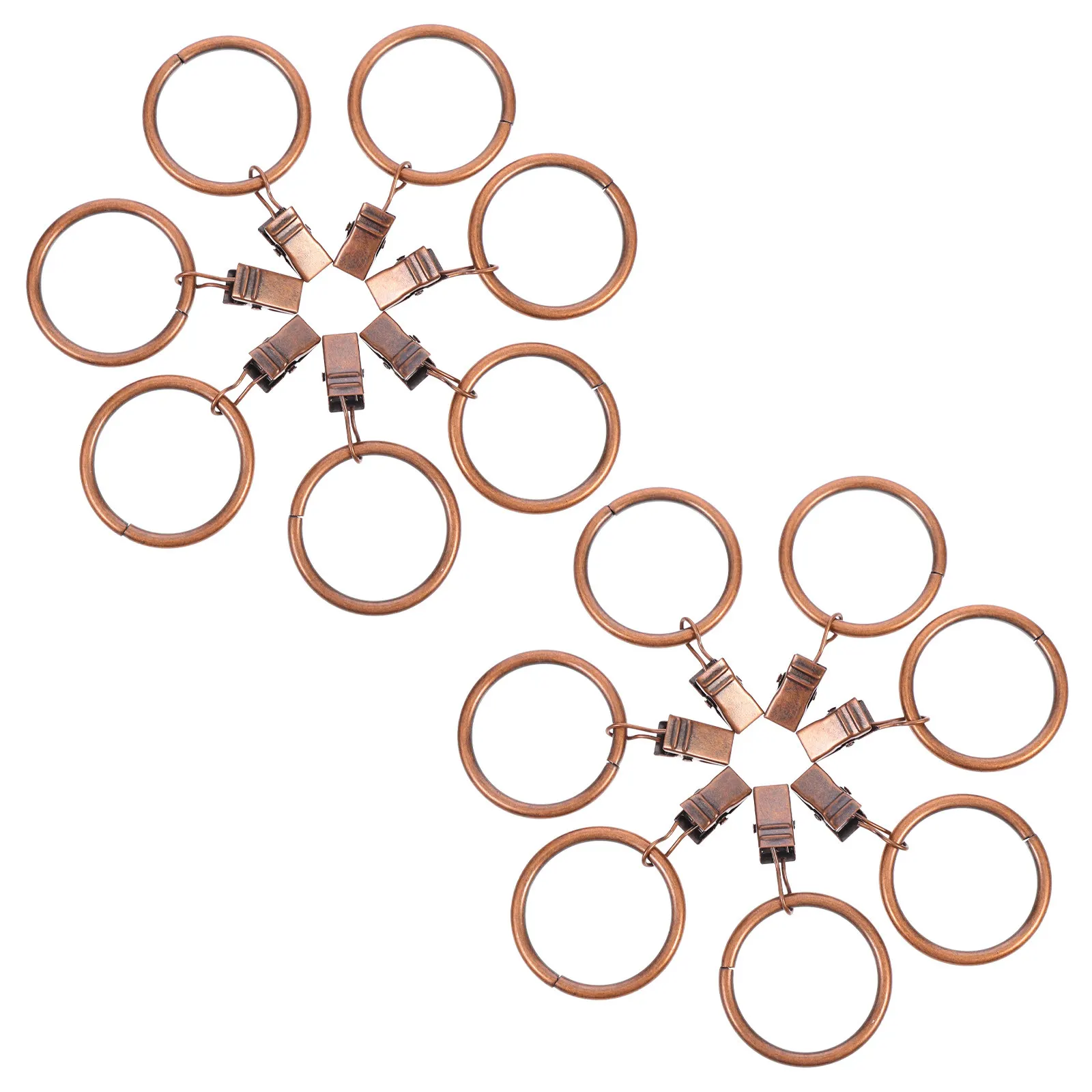 50pcs Sheer Hanger Shower Bathroom Red Iron Glide Rings Glide Rod Bathroom Curtain Hooks Stylish Home Decoration