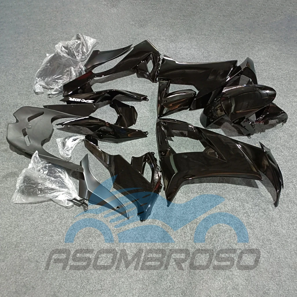 Glassy Black Motorcycle Fairings for KAWASAKI ZX10R 2008 2009 2010 ABS Injection Kit Body Work Fairing Fit ZX 10R 08 09 10