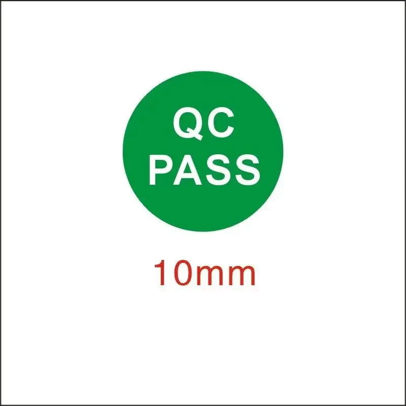 100pcs spot QC inspection label QC PASS sticker label PASS sticker product inspection can be customized