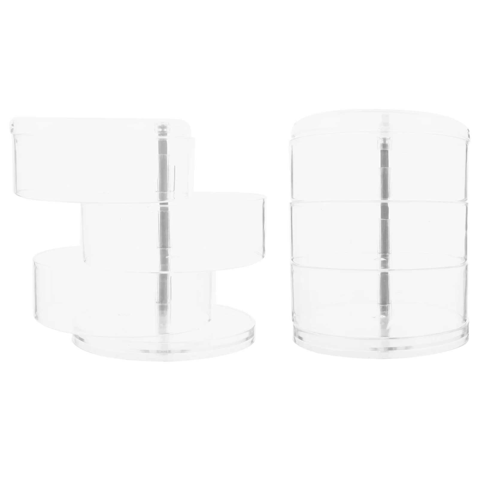 

2pcs Plastic Rotatable Cord Organizer Multi-Layer Cable Storage Box For Earphone Jewelry Wire Management Case Boxes